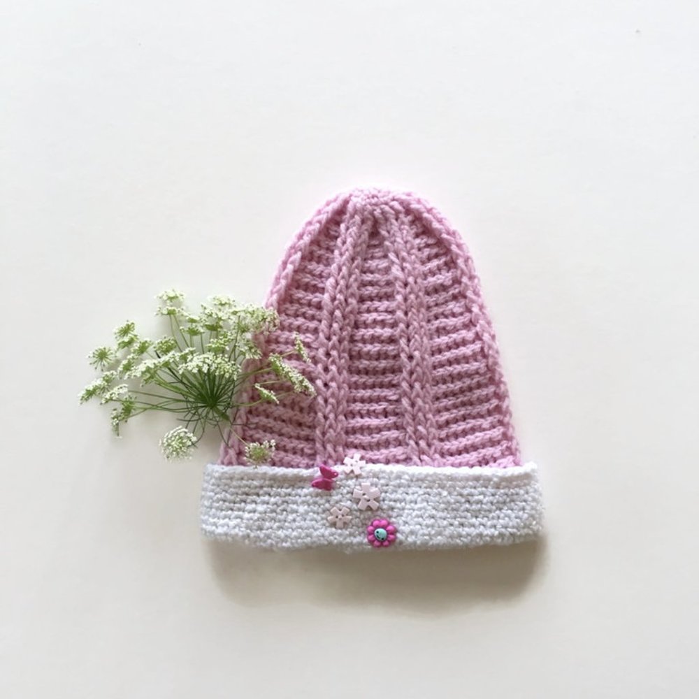 Crochet beanie, Baby Girl hat, New born tam